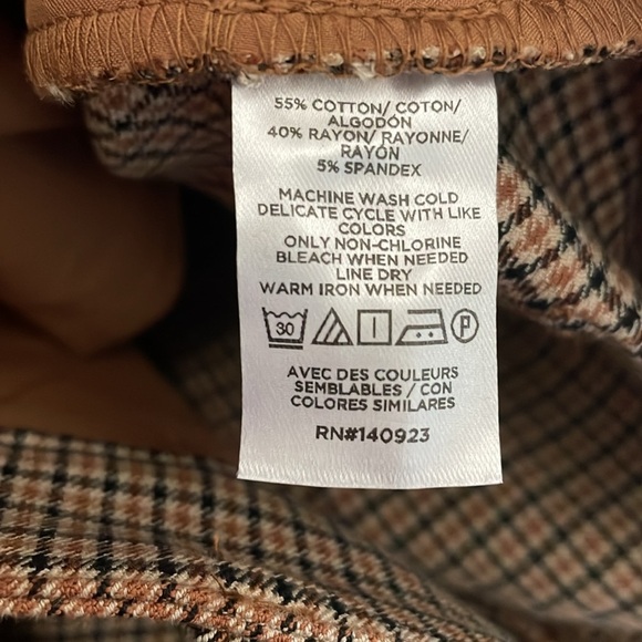 Loft Five Pocket Flare Pants in Plaid Bi-Stretch Size 6 NWT - Picture 12 of 12